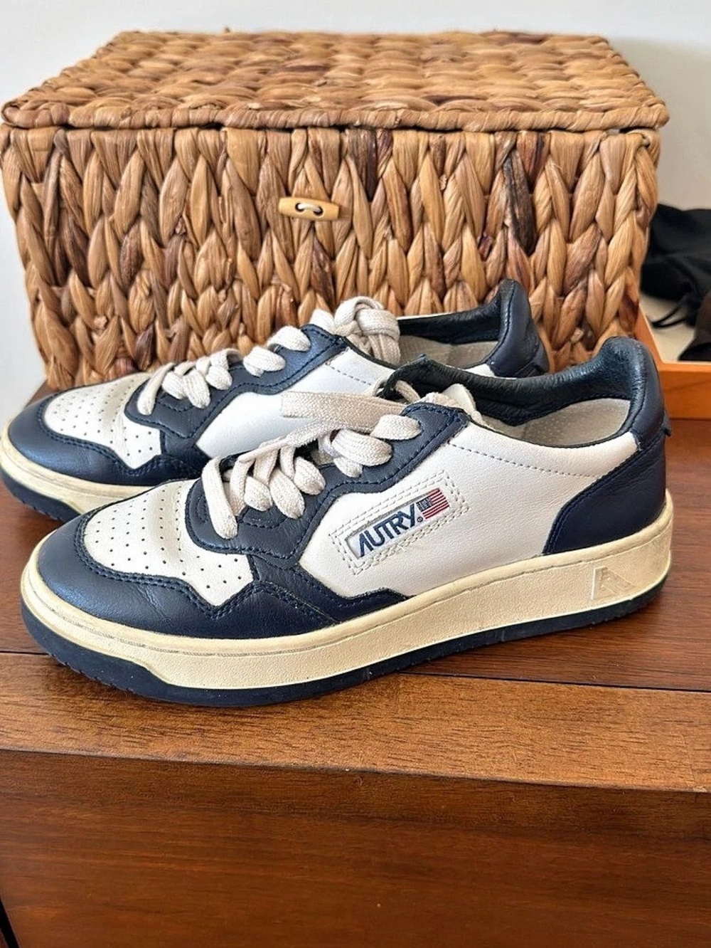 Autry Women's White & Blue Sneakers Like New